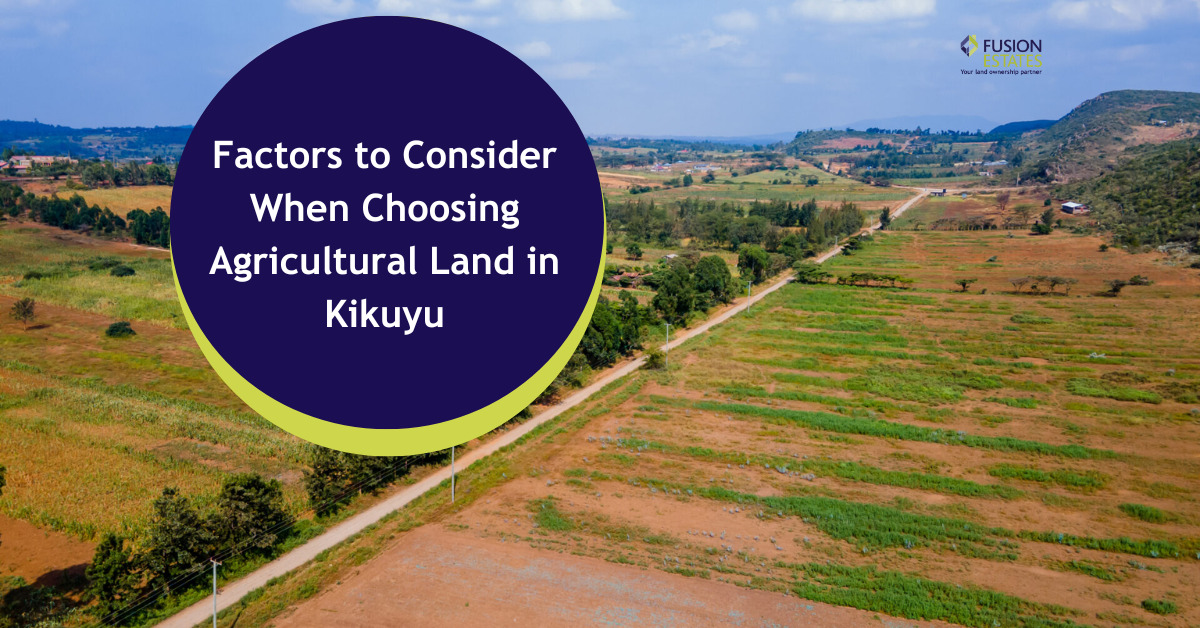 Factors to Consider When Choosing Agricultural Land in Kikuyu for Sale